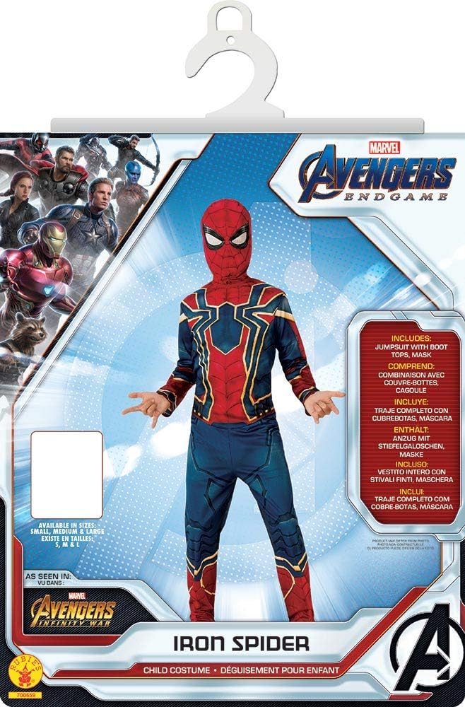 Costume enfant Iron Spider Avengers avec cagoule et couvre-bottes – Image 6