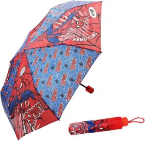 Parapluie pliant Marvel Spiderman rouge à ouverture automatique
