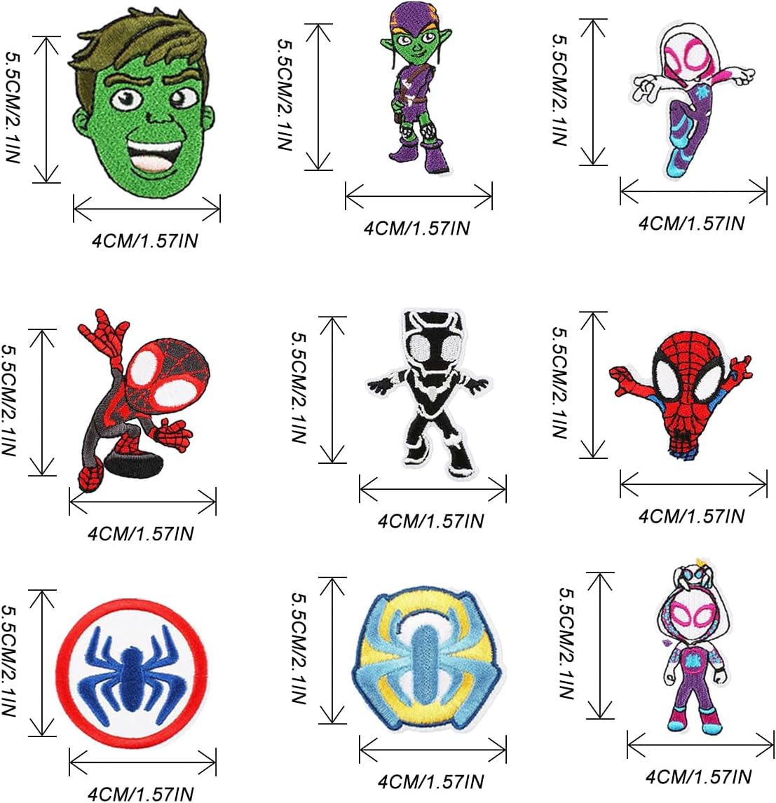 Patch thermocollant Spider-Man, lot de 20 écussons pour vêtements – Image 3