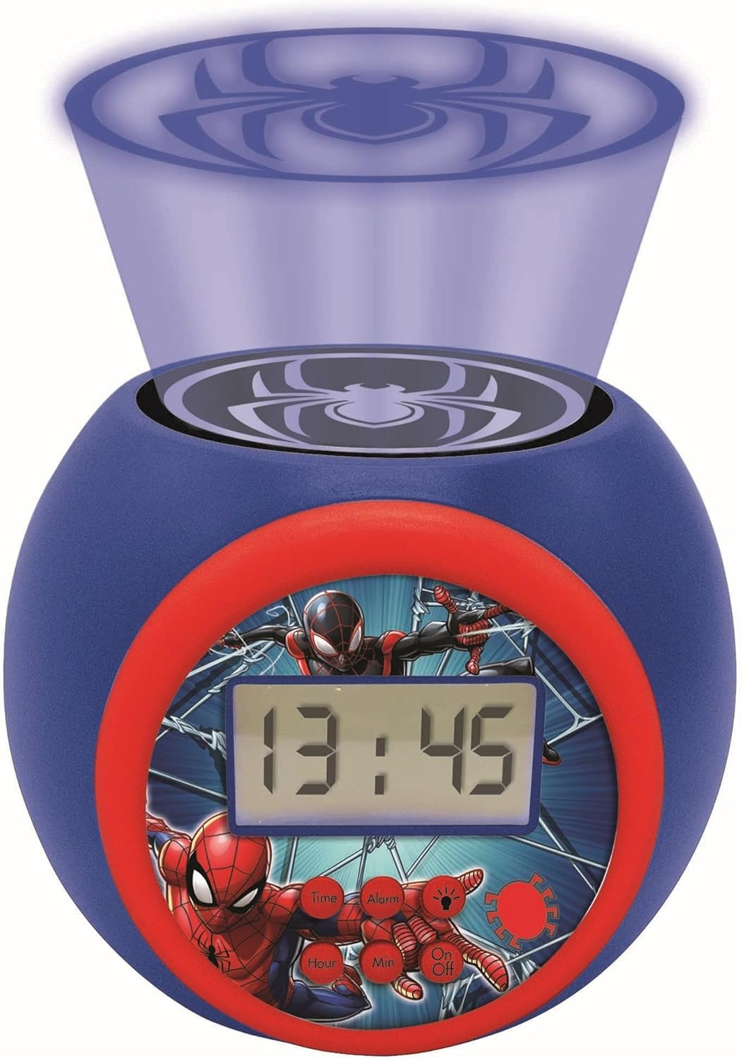Réveil projecteur Marvel Spider-Man avec écran LCD et snooze RL977SPLXB – Image 2