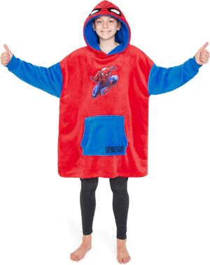 Plaid à capuche garçon Spider-Man Marvel, taille unique