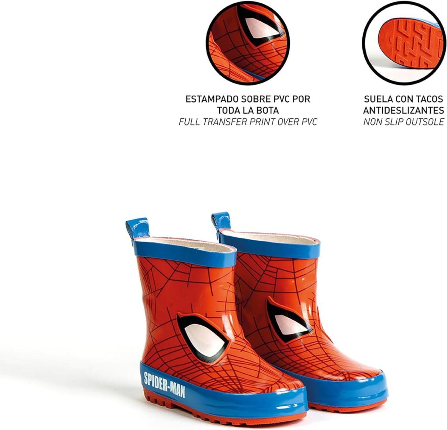 Bottes de pluie Spider-Man pour enfant antidérapantes – Image 5
