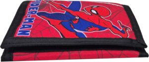 Porte-monnaie Spiderman enfant pour sac d'école, format 9 x 13 cm