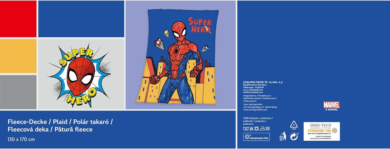 Couverture polaire Spider-Man 130 x 170 en 100% polyester – Image 7