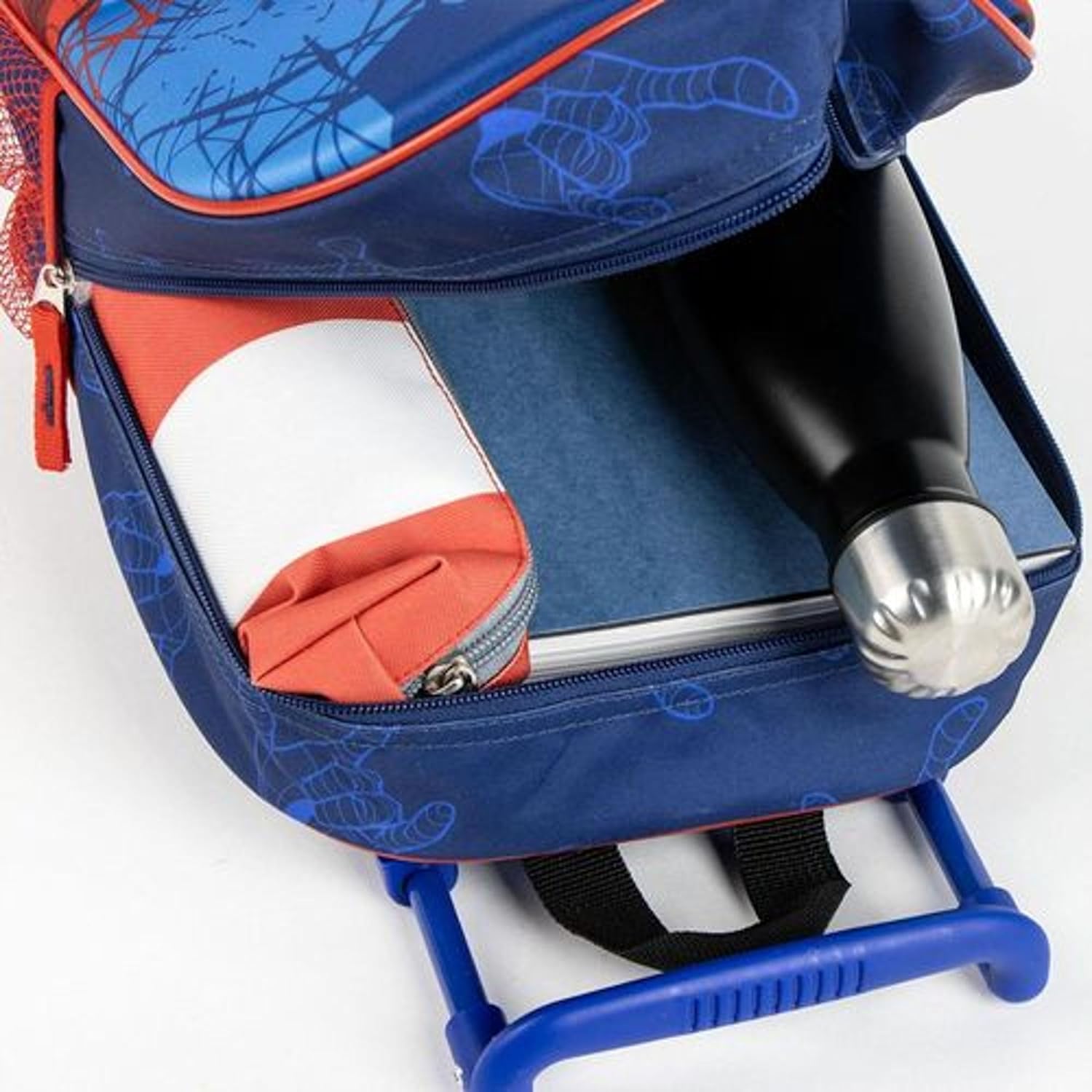 Cartable à roulettes Spider-Man Marvel avec poignée extensible – Image 3