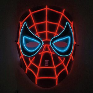 Masque LED Spider-Man OriginalCorner® en plastique rigide avec 3 modes