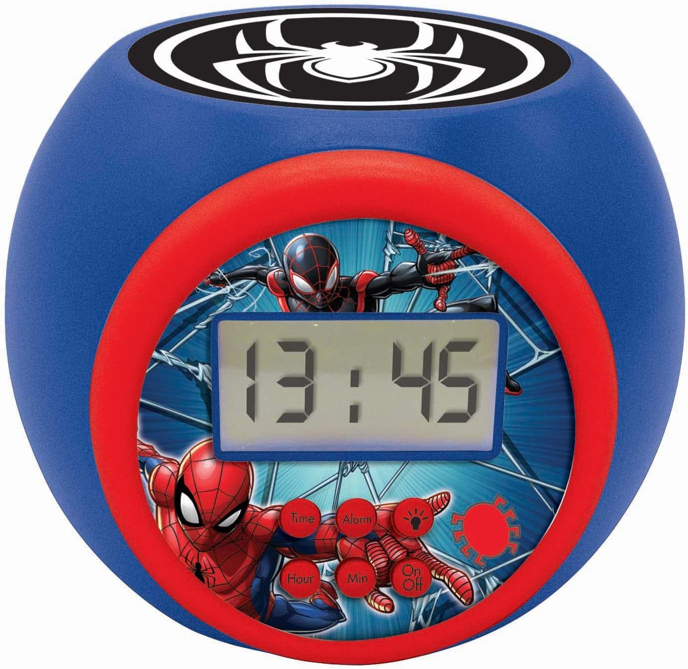Réveil projecteur Marvel Spider-Man RL977 avec écran LCD et snooze