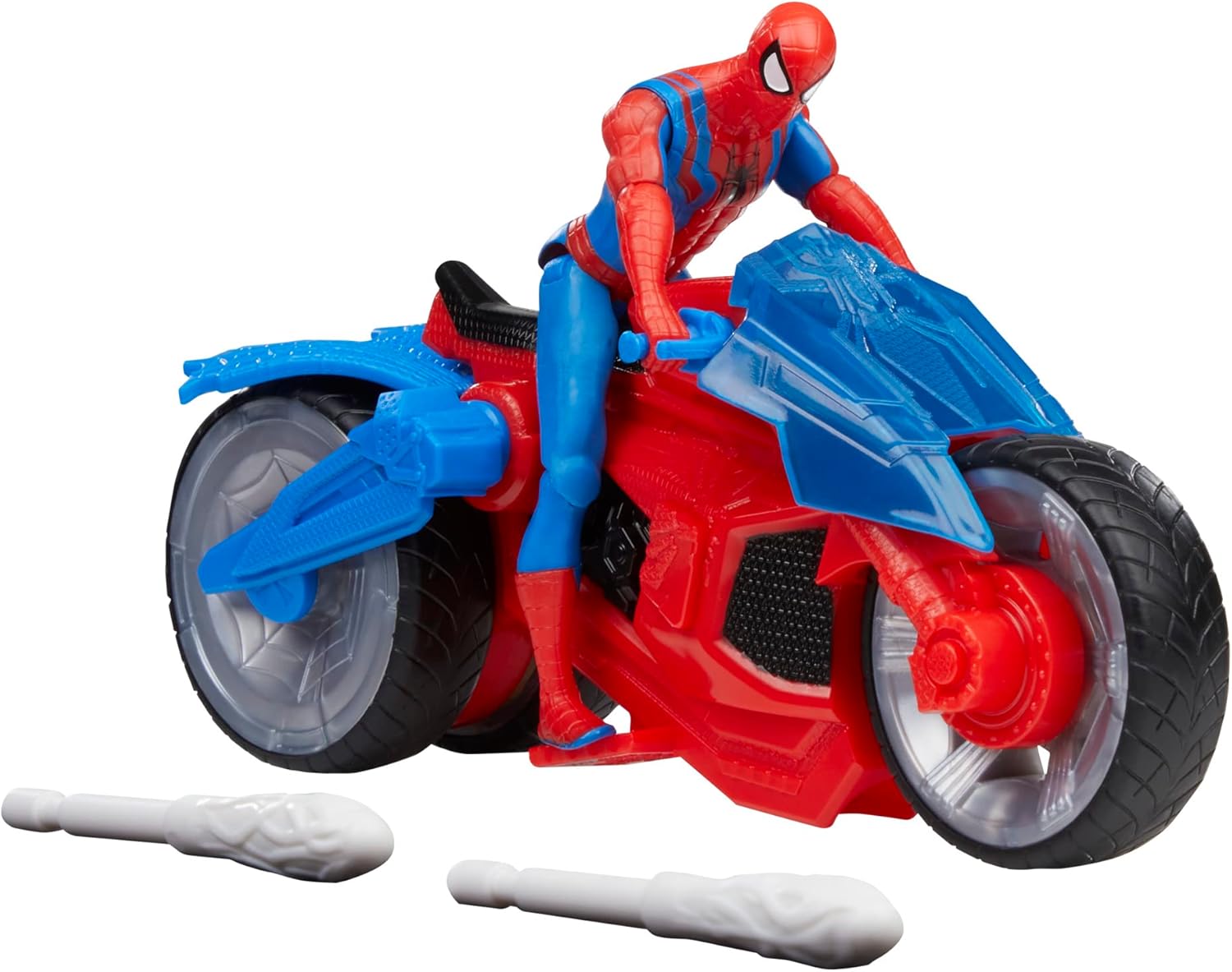 Spider-Man Marvel avec arachno-moto et lance-toile, figurine 10 cm – Image 4