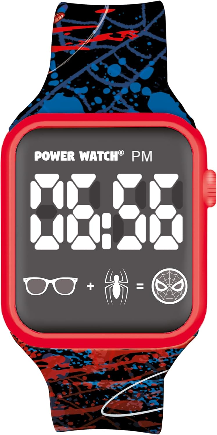 Montre digitale Spider-Man bleu/rouge affichage 12/24h – Image 2
