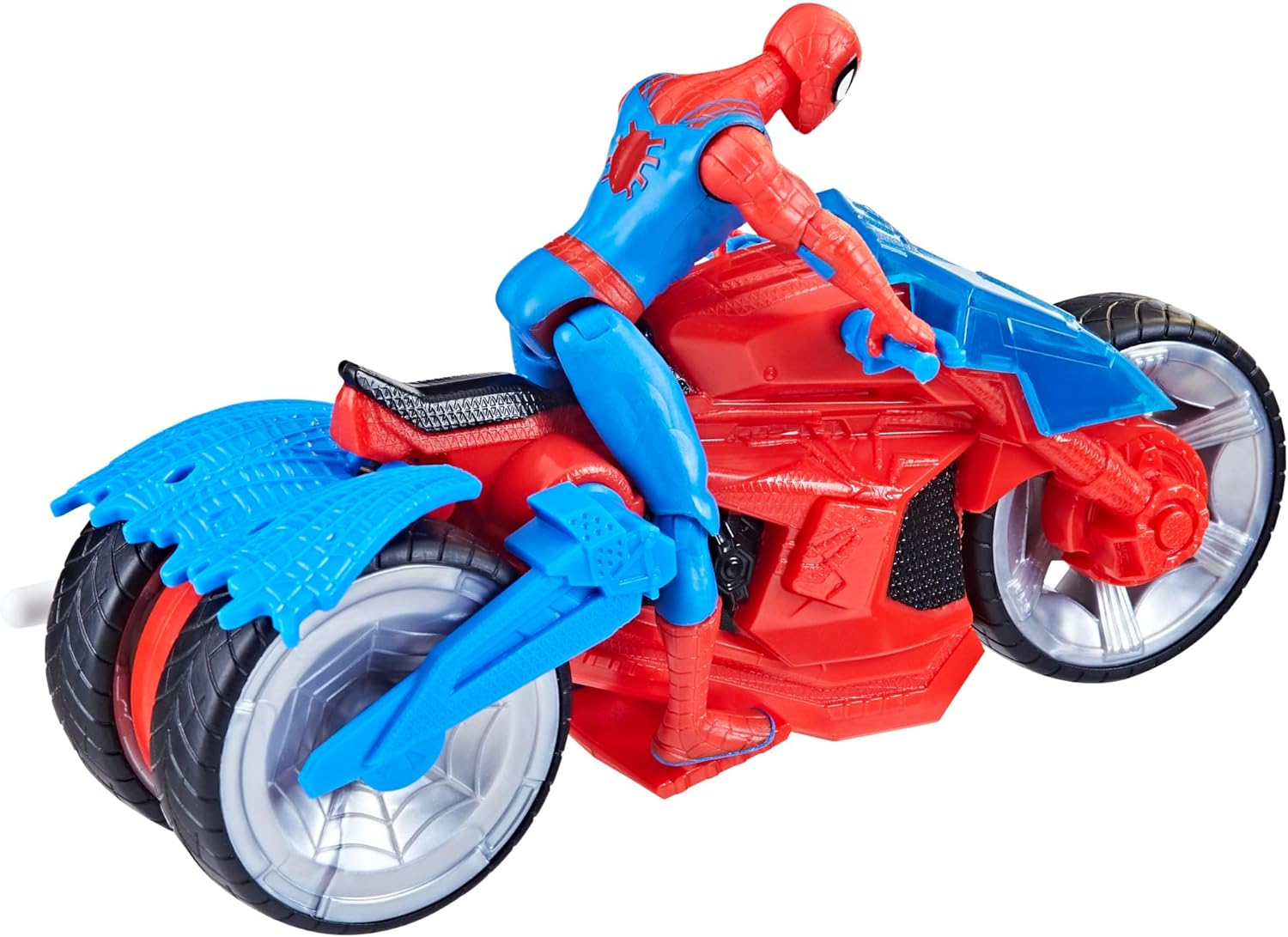 Spider-Man Marvel avec arachno-moto et lance-toile, figurine 10 cm – Image 6