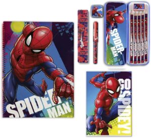 Papeterie Marvel Spiderman lot de 12 avec bloc-notes et crayons