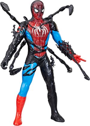 Figurine Marvel Spider-Man VenomVersus à métamorphose liquide noire avec 6 accessoires