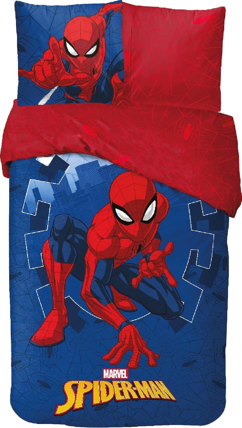 Parure de lit enfant Spiderman réversible en 100% coton 140x200 cm – Image 2