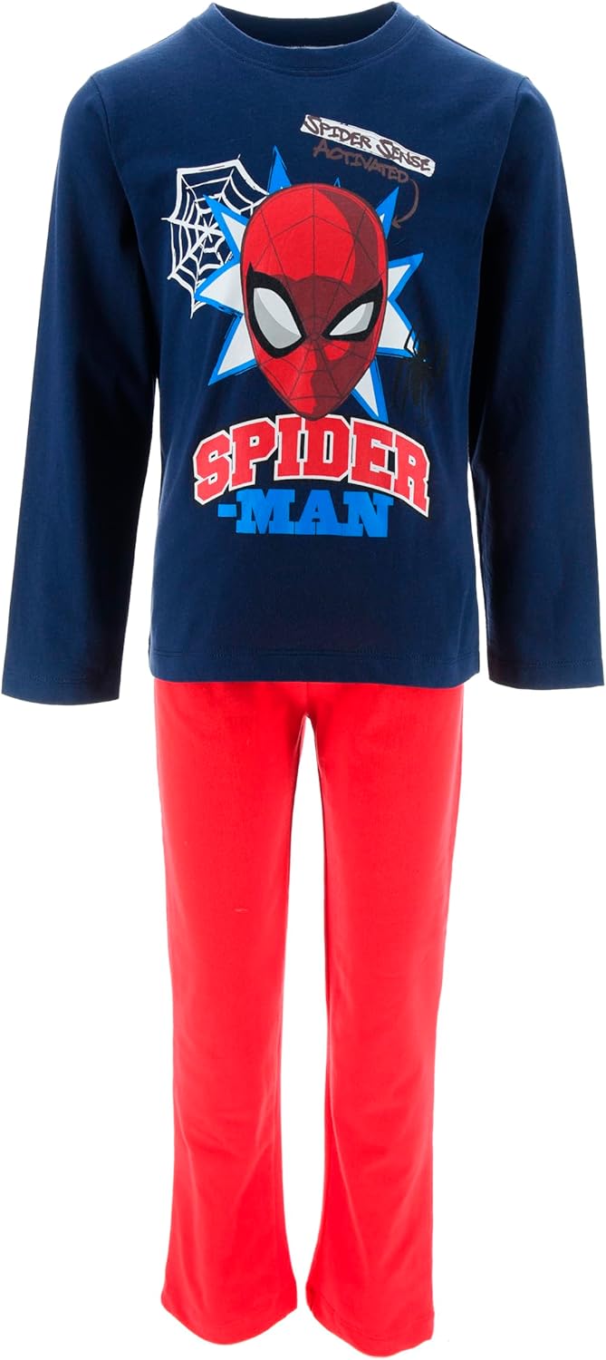 Pyjama garçon Spiderman à manches longues en 100% coton