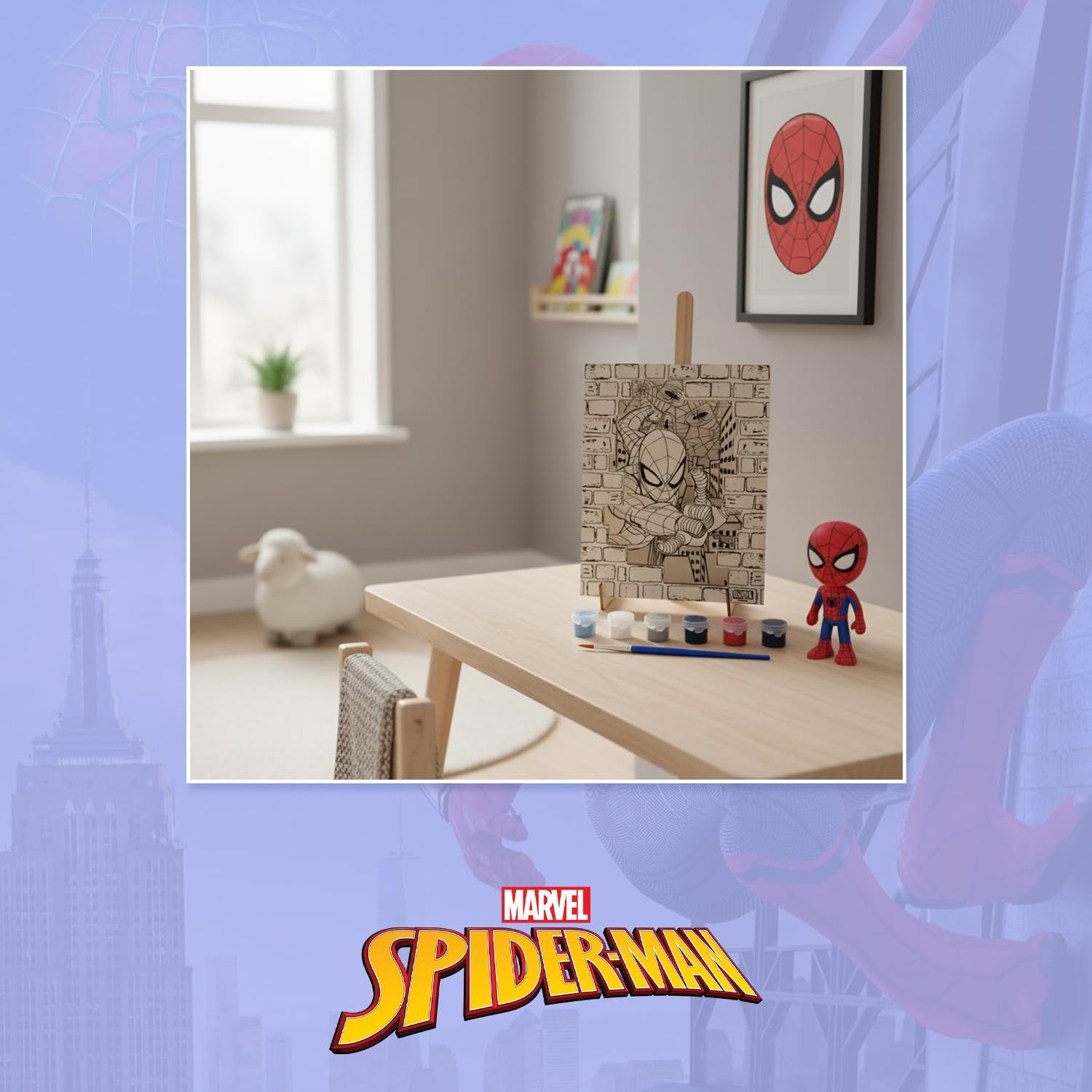 Kit de peinture en bois 3D Spider-Man Marvel avec 6 peintures – Image 6