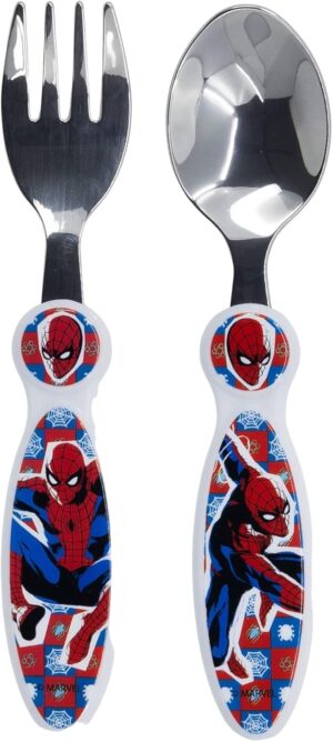 Couverts en métal pour enfants Marvel Spiderman réutilisables