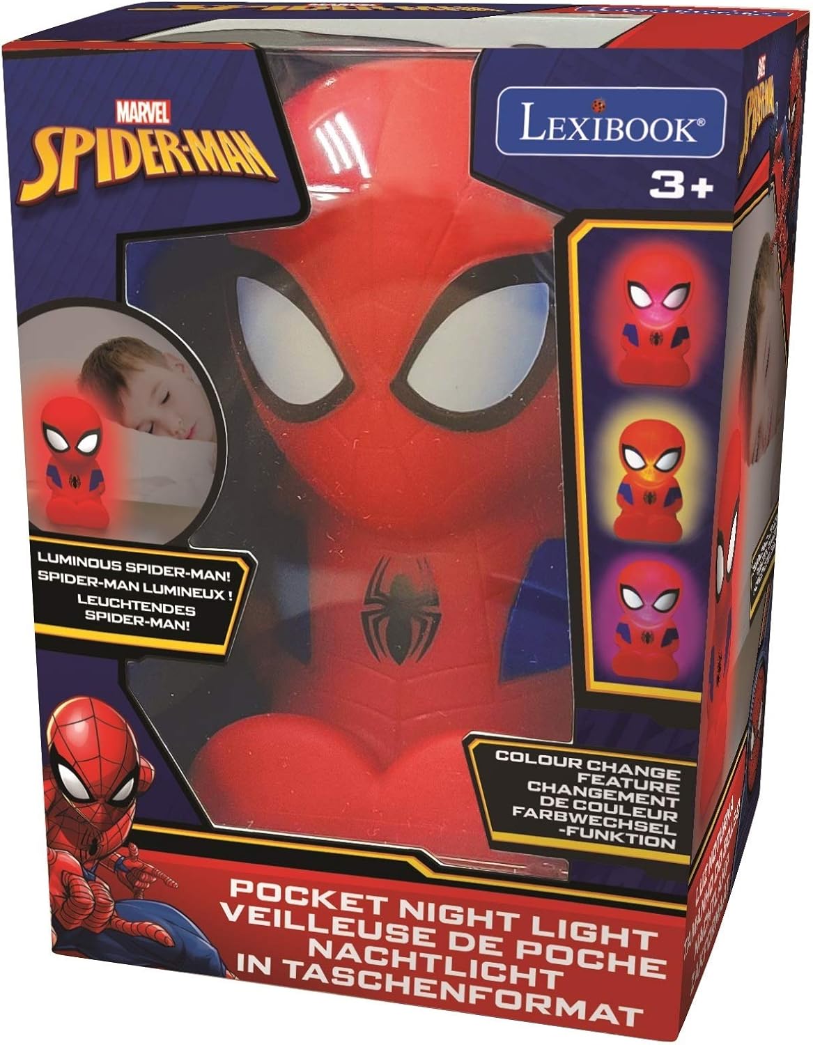 Veilleuse LED de poche Spider-Man Lexibook à changement de couleurs – Image 8