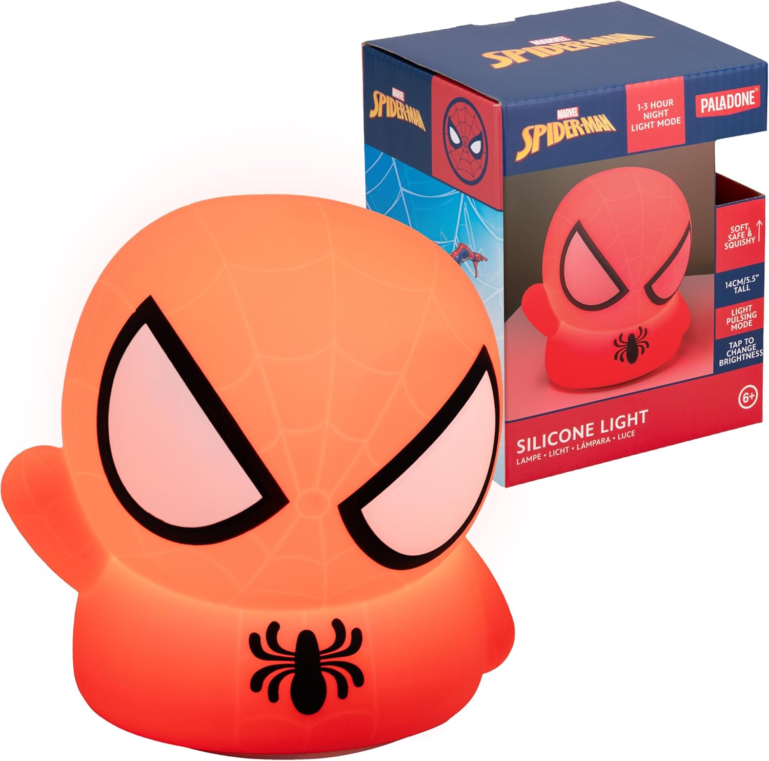 Lampe LED Squishy Spider-Man en silicone