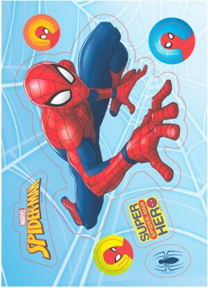 Décoration de gâteau Spider-Man en gaufrette comestible A5 Dekora