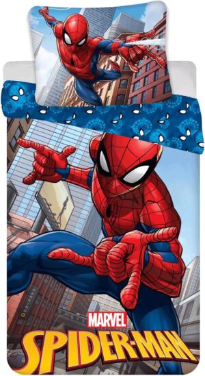 Parure Spider-Man City réversible en coton 100%