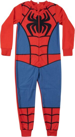 Pyjama combinaison Spider-Man Marvel enfant manches longues Rouge/Bleu