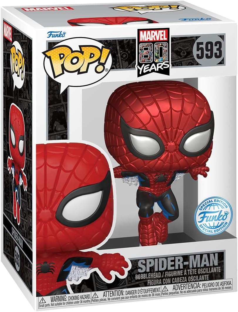 Spider-Man Funko Pop! & Tee Comic Cover métallique avec t-shirt Medium et figurine en vinyle – Image 4
