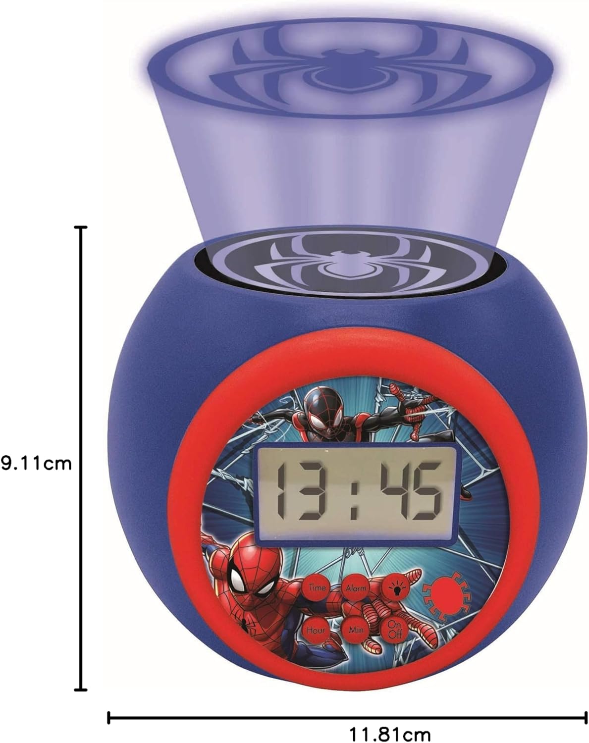 Réveil projecteur Marvel Spider-Man RL977 avec écran LCD et snooze – Image 7