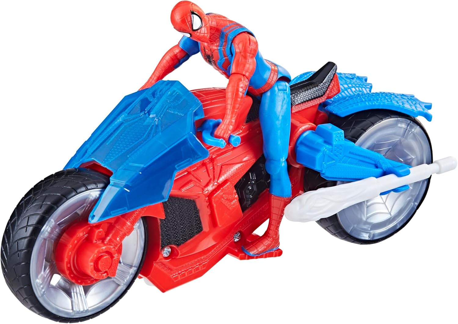 Spider-Man Marvel avec arachno-moto et lance-toile, figurine 10 cm – Image 5
