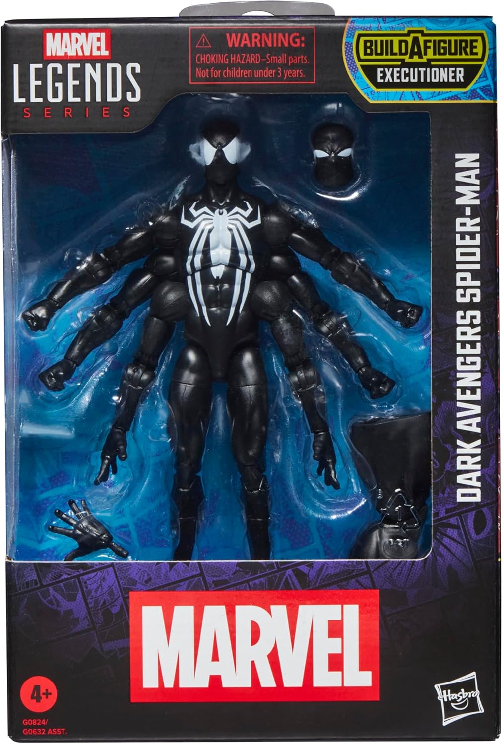 Figurine Marvel Legends Spider-Man Dark Avengers avec 3 accessoires