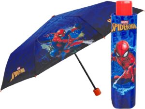 Parapluie pliant Marvel Spider-Man bleu enfant, diamètre 91 cm