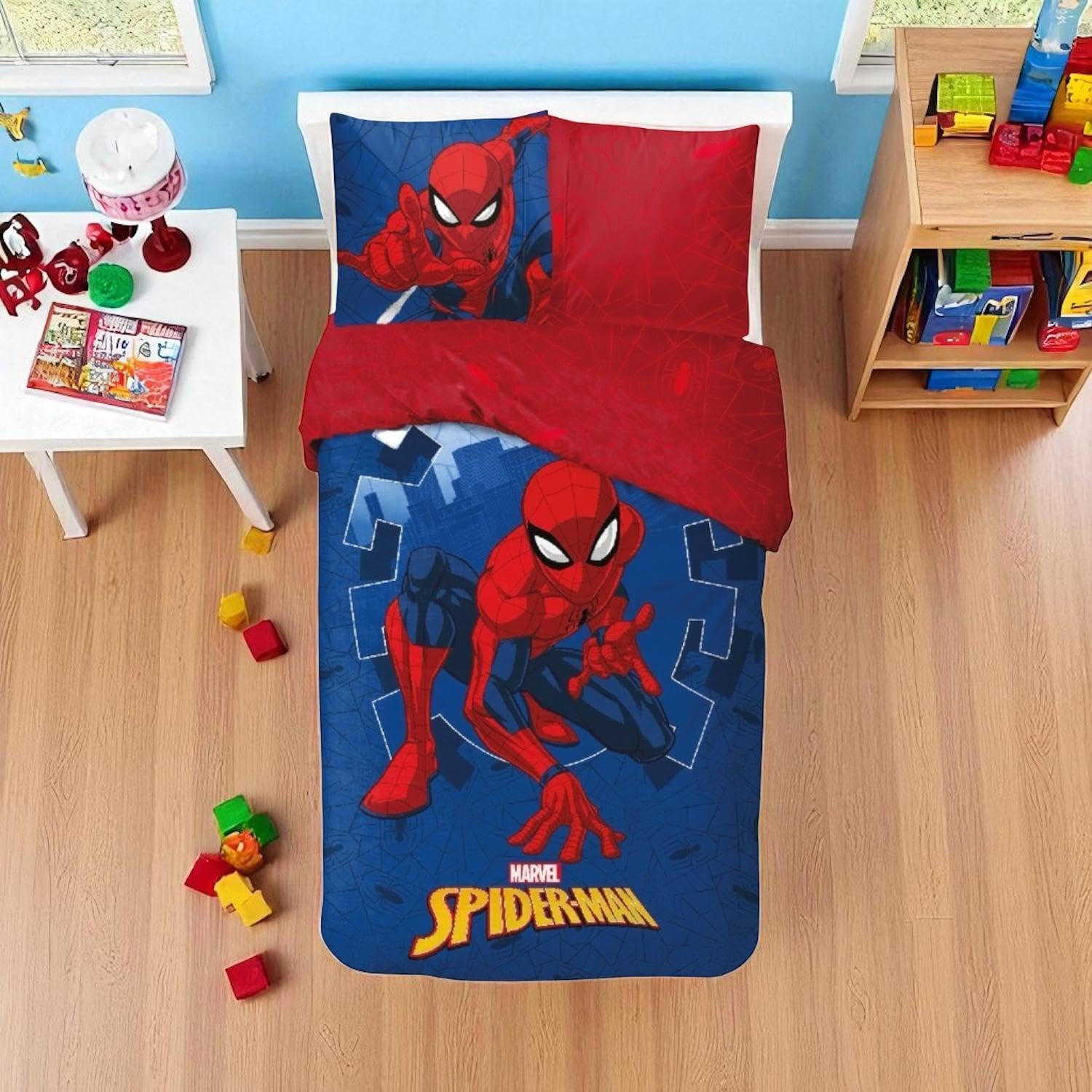 Parure de lit enfant Spiderman réversible en 100% coton 140x200 cm – Image 3