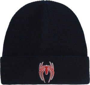 Bonnet Marvel Spider-Man bleu à revers logo jeu PlayStation 4