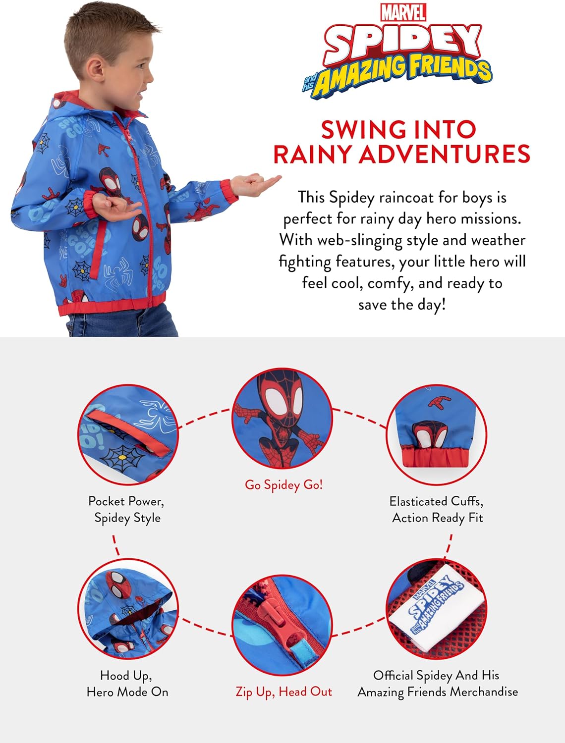 Manteau imperméable garçon Marvel Spidey et ses amis – Image 5