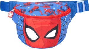 Sac banane Marvel Spiderman bleu et rouge à sangle réglable pour enfant