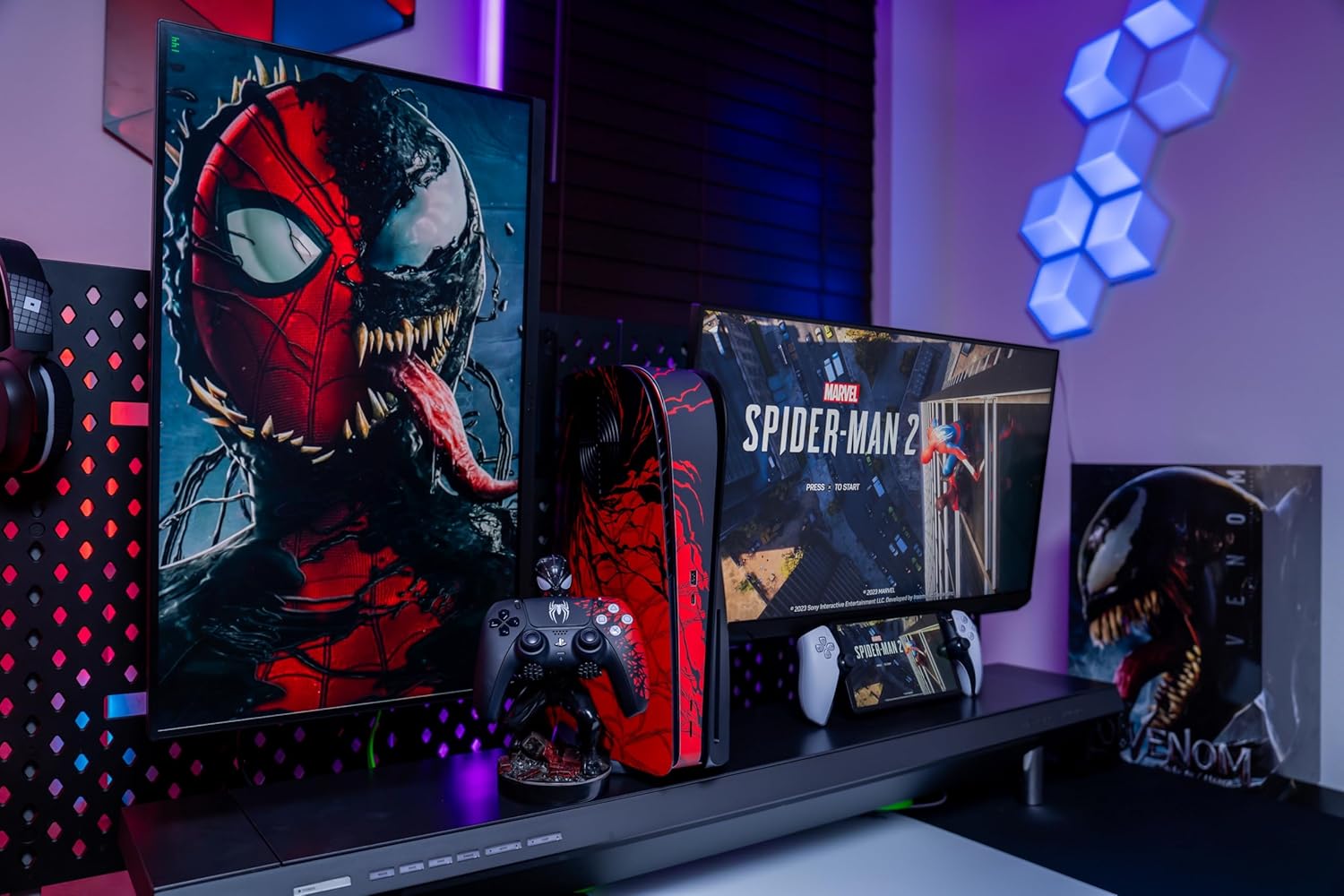 Support Cable Guys Marvel Symbiote Spider-Man pour manette ou smartphone avec câble USB - 20 cm – Image 5