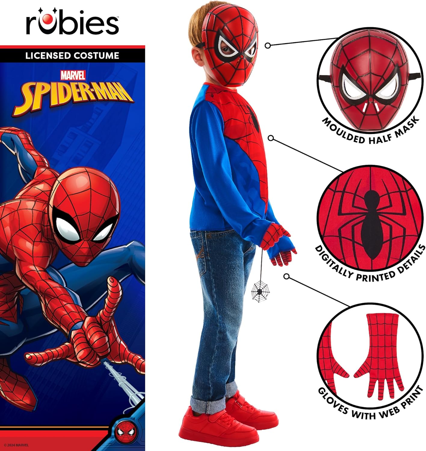 Déguisement Rubies Marvel Spider-Man enfant taille 4 à 6 ans – Image 3