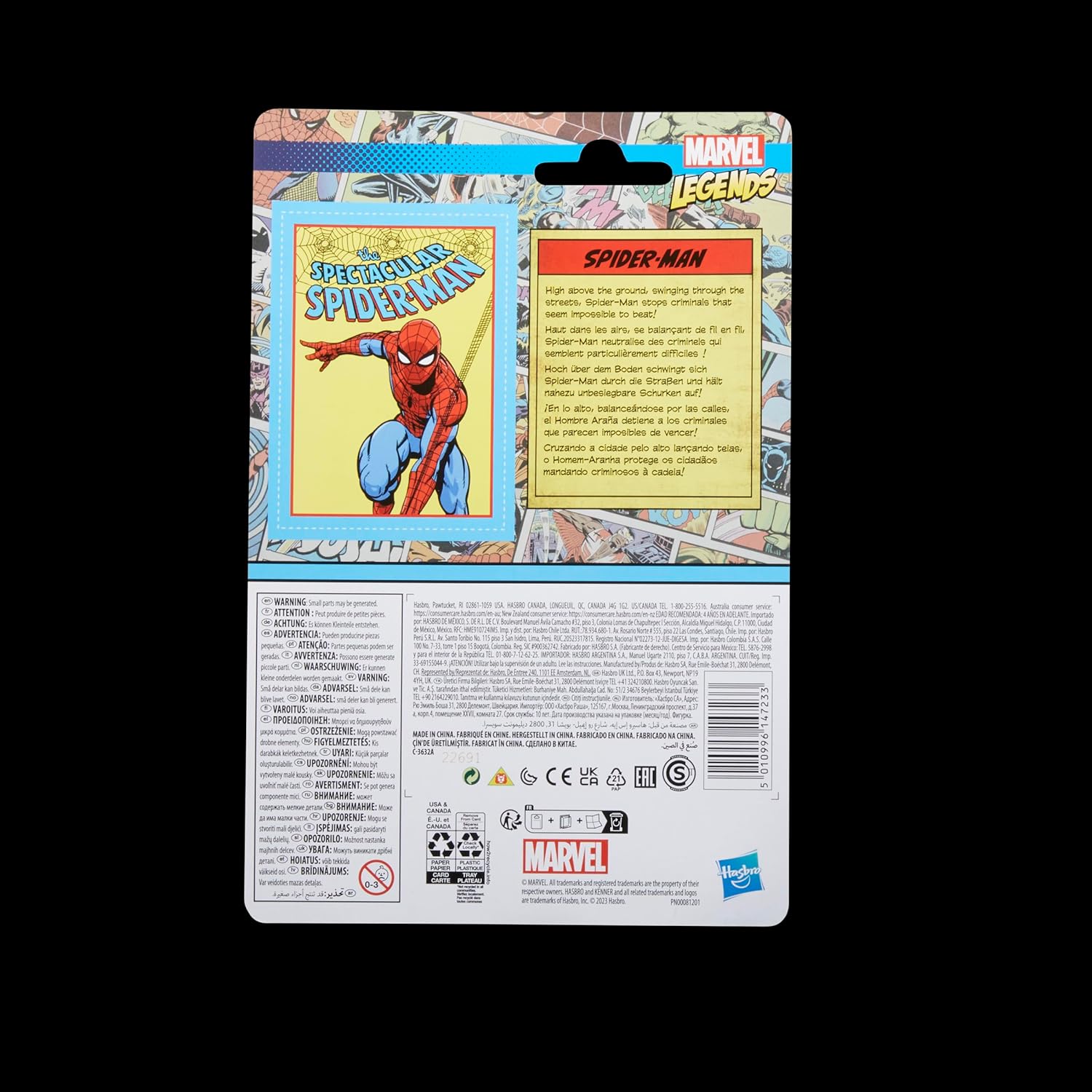 Figurine de collection Spider-Man articulée Marvel Legends Retro 375, 9,5 cm – Image 6