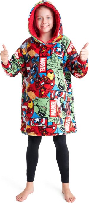 Plaid à capuche Marvel Spider-Man oversize pour enfant et ado
