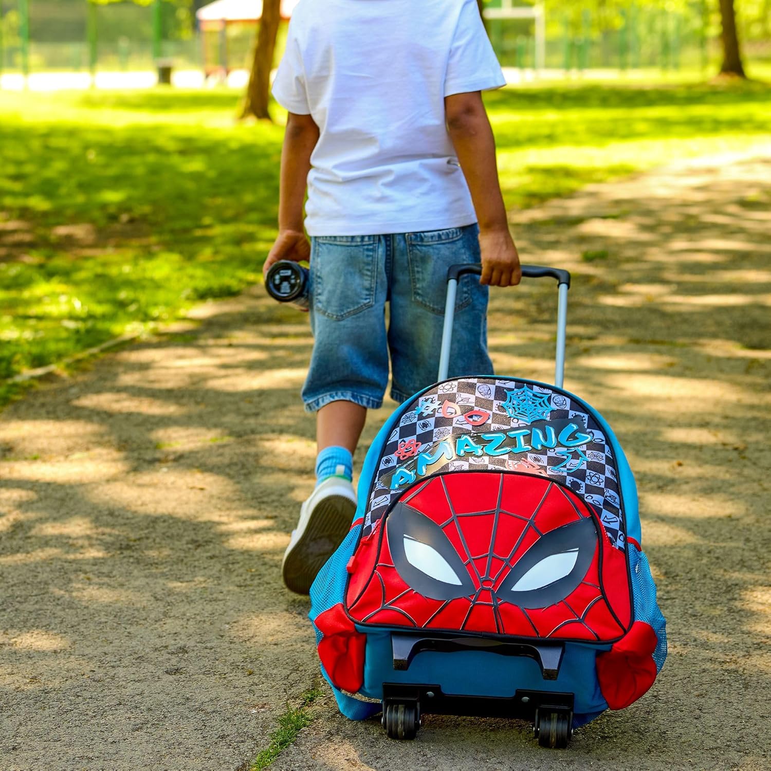 Sac à dos à roulettes Disney Spider-Man avec poignée rétractable – Image 2
