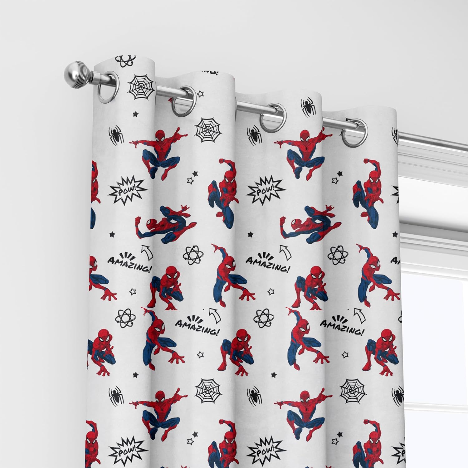 Rideau à voile Spider-Man Disney avec anneaux, panneau simple 140 x 290 – Image 2