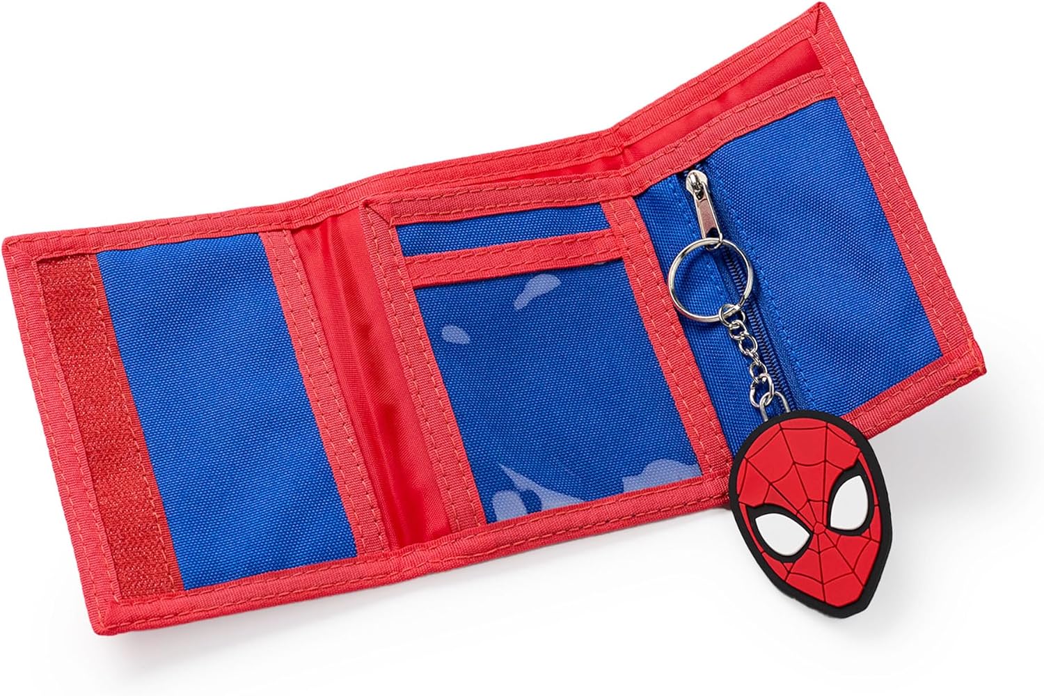 Portefeuille Marvel Spider-Man rouge à trois volets avec imprimé THWIP ! et porte-clés masque – Image 5