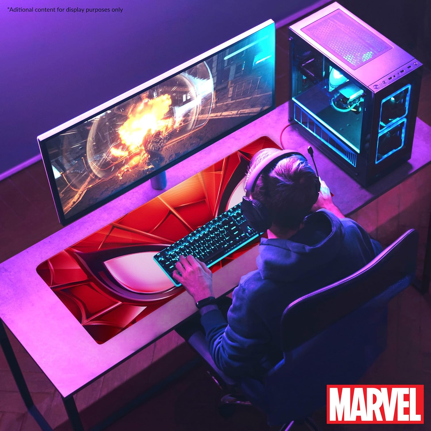 Tapis de souris Marvel Spiderman rouge 80x36 cm – Image 2