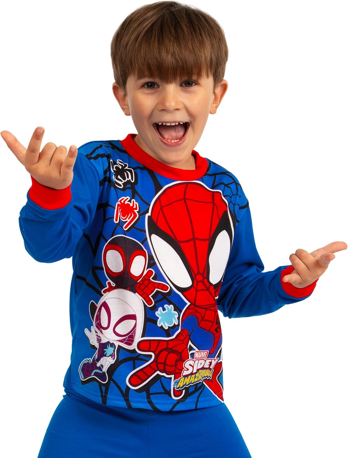 Pyjama d'hiver Marvel Spiderman pour garçons, ensemble de nuit 2 à 8 ans – Image 3