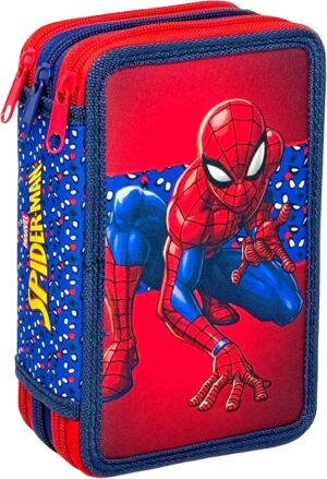 Kit scolaire Spider-Man 44 pièces à 3 compartiments, couleur Spiderman V25