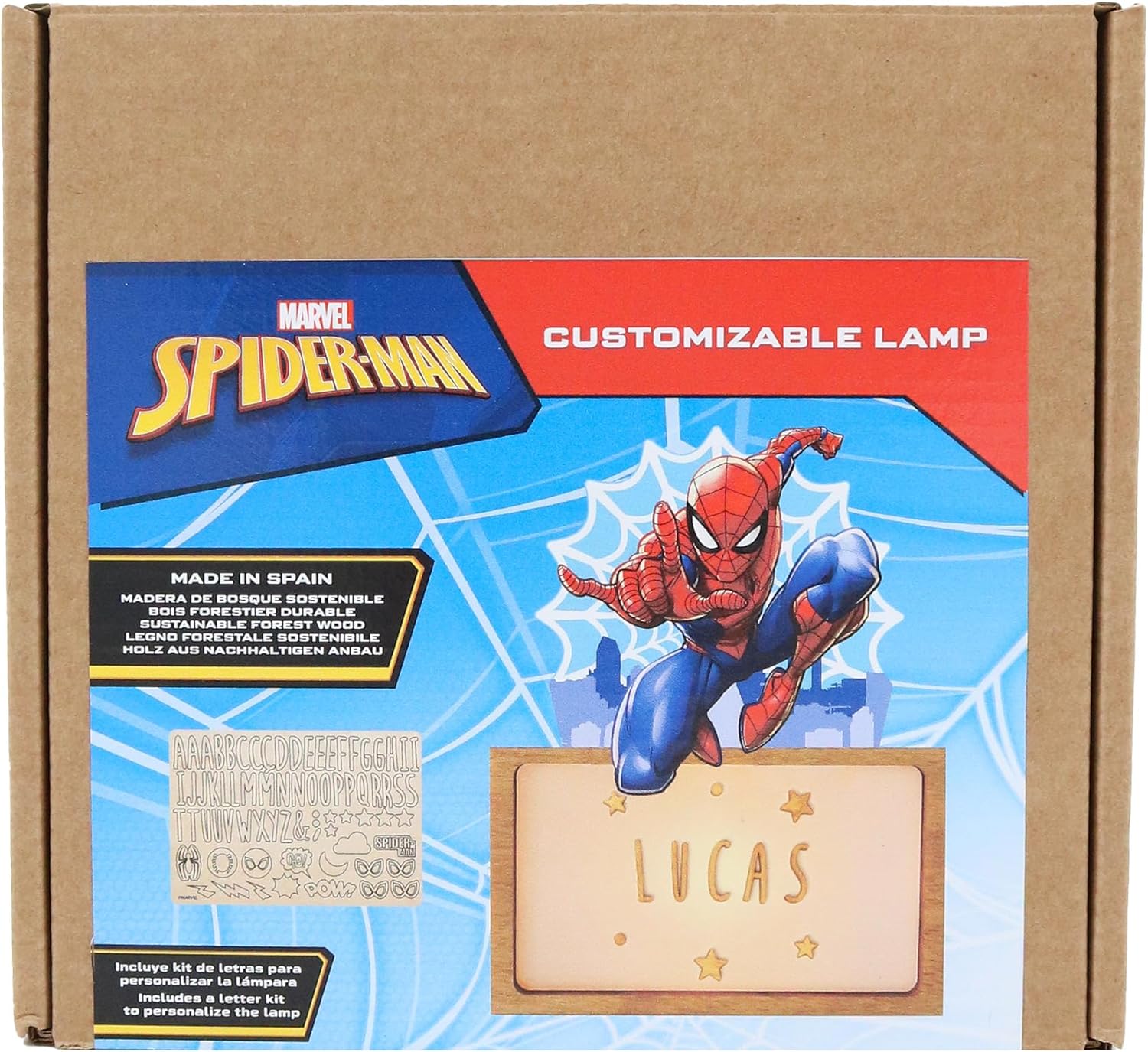 Lampe Spider-Man Marvel personnalisable avec kit de lettres – Image 6