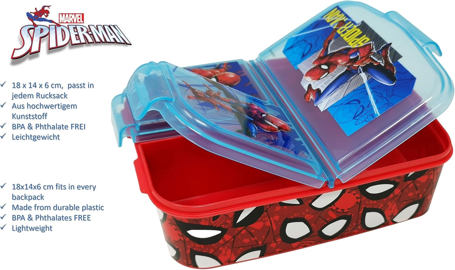 Boîte à déjeuner enfant Spider-Man avec 3 compartiments – Image 3