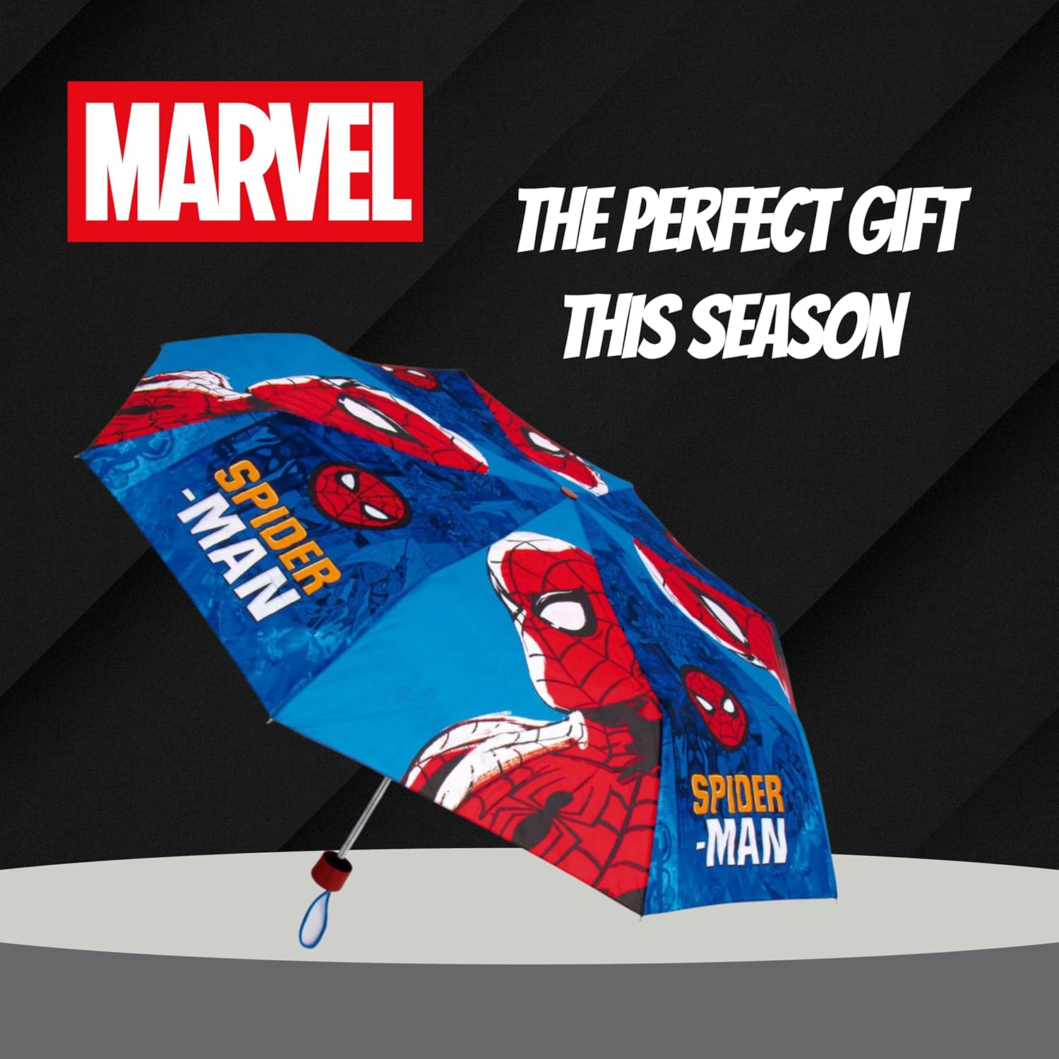 Parapluie pliant compact Marvel Spider-Man rouge – Image 7