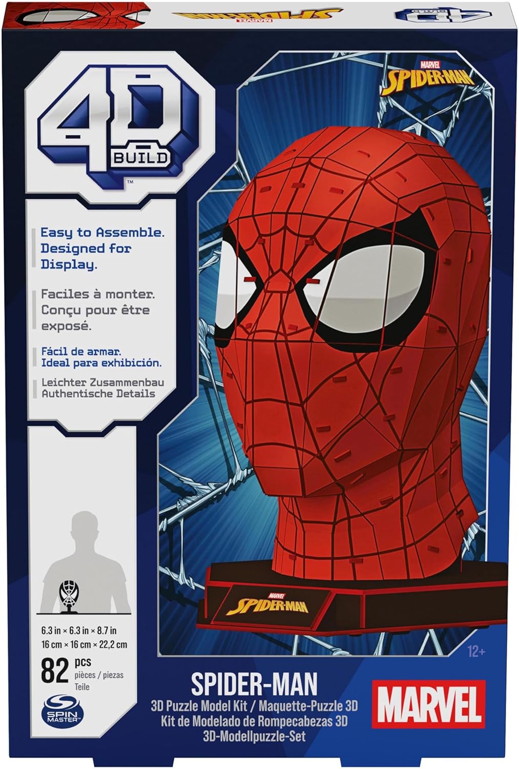 Masque Spider-Man Marvel 4D Build en puzzle 3D, 82 pièces – Image 7