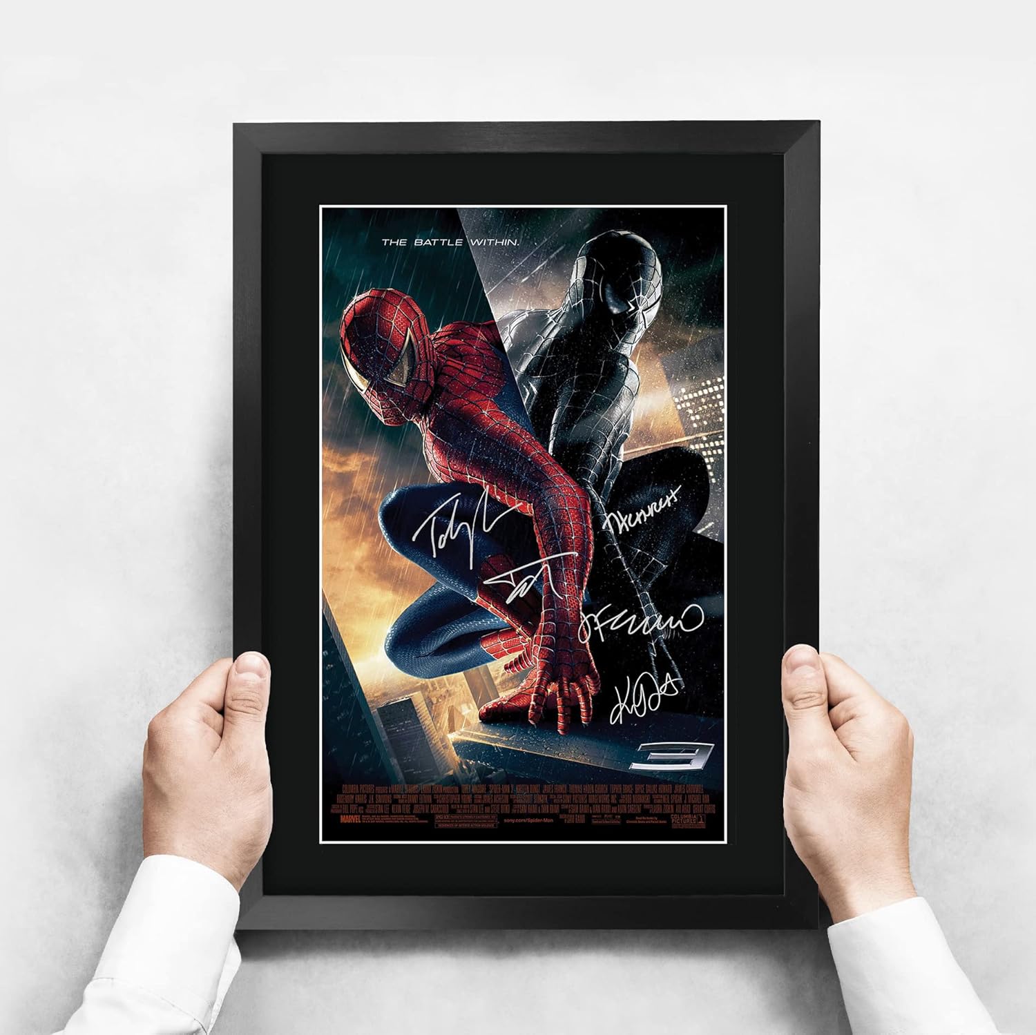 Affiche photo dédicacée Spider-Man 3 Toby Maguire, A3 Encadré – Image 3