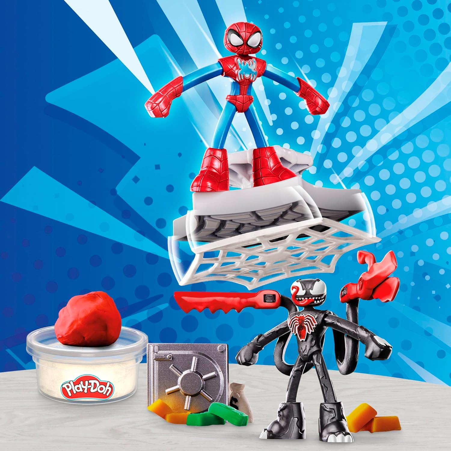 Coffret Play-Doh Marvel Spider-Man avec Venom et 2 figurines de 10 cm – Image 2